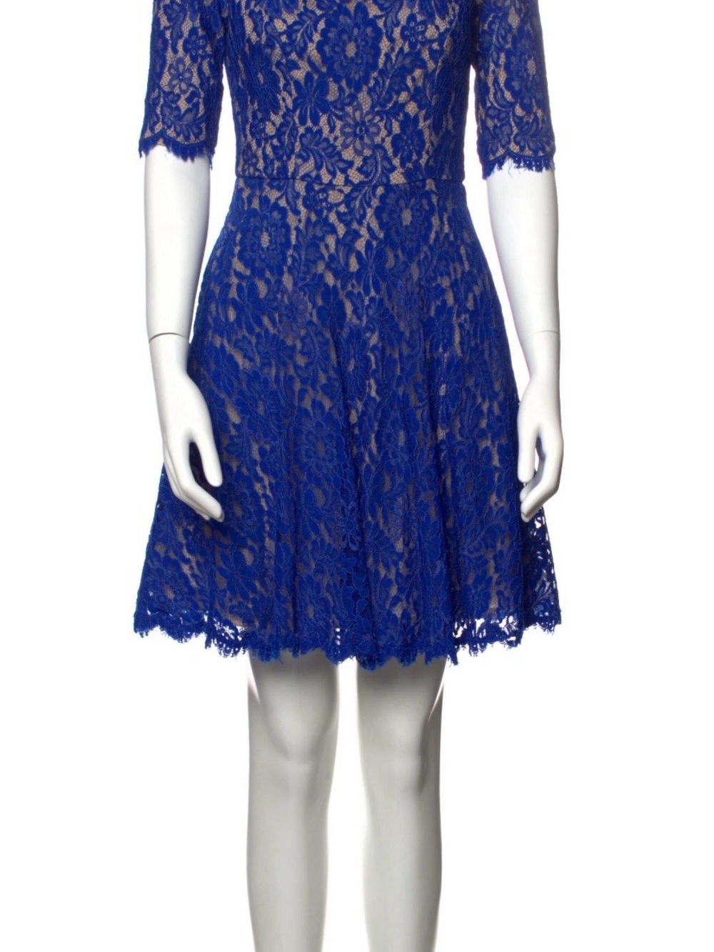 Monique Lhuillier Lace A-Line Mini Dress